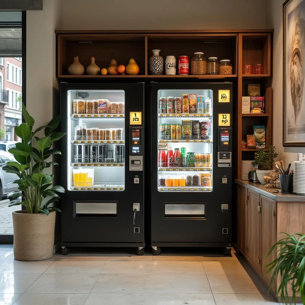 Área de café y snacks